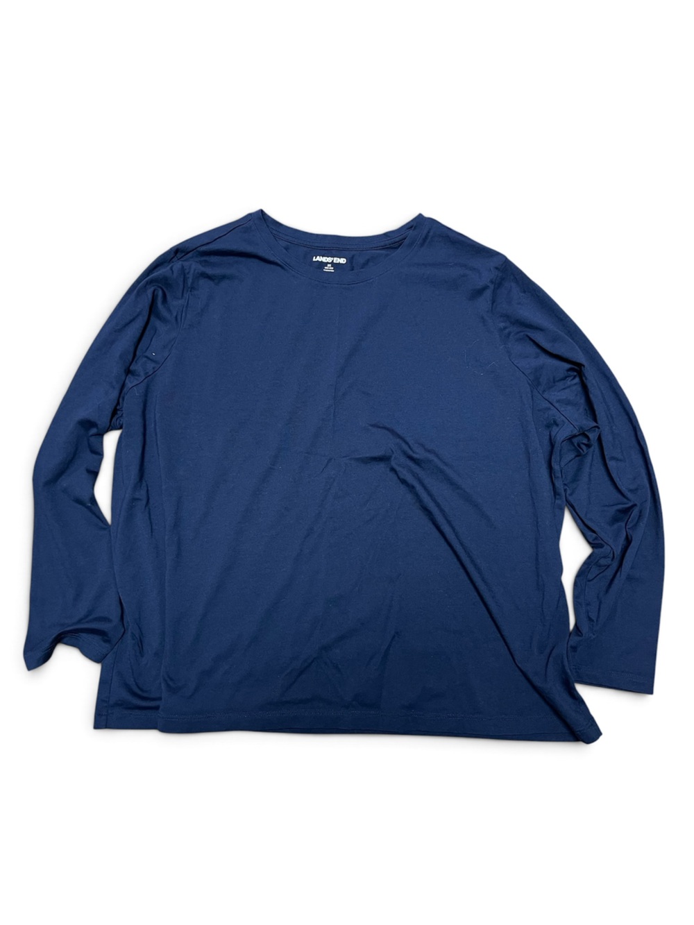 Lands' End women’s size 2 XL Long Sleeve Crew Tee - Deep Navy